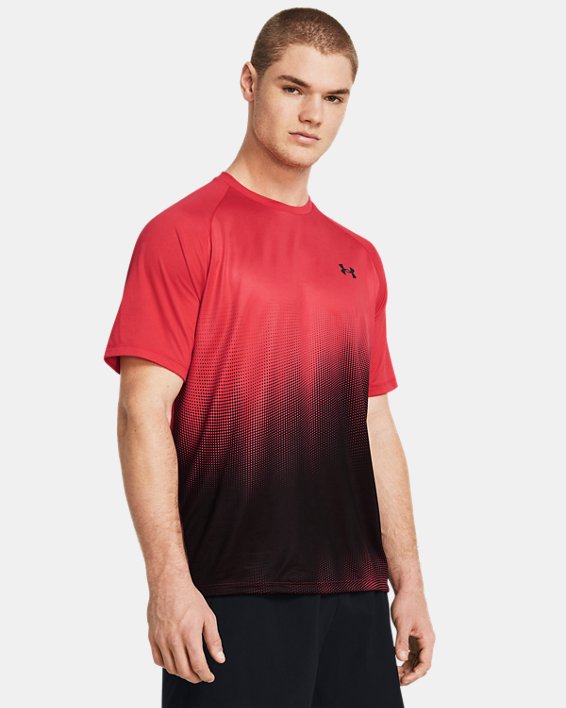 Men's UA Tech™ Fade Short Sleeve, Red, pdpMainDesktop image number 0